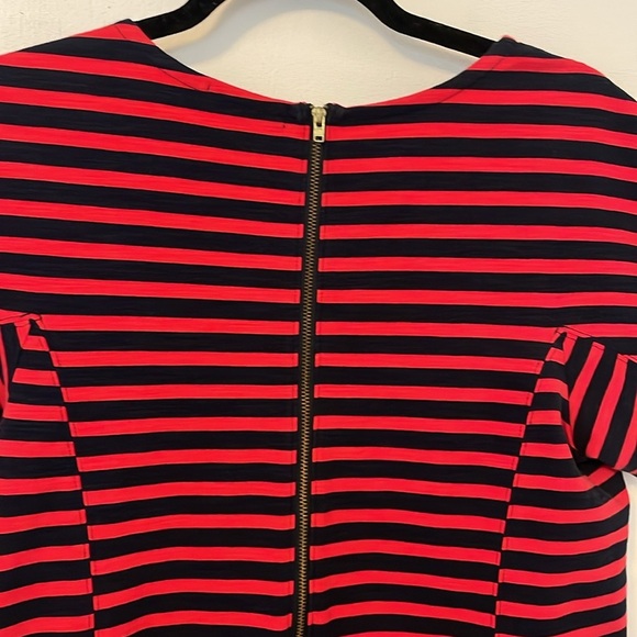J CREW Red and Navy Striped Dress - Picture 5 of 5